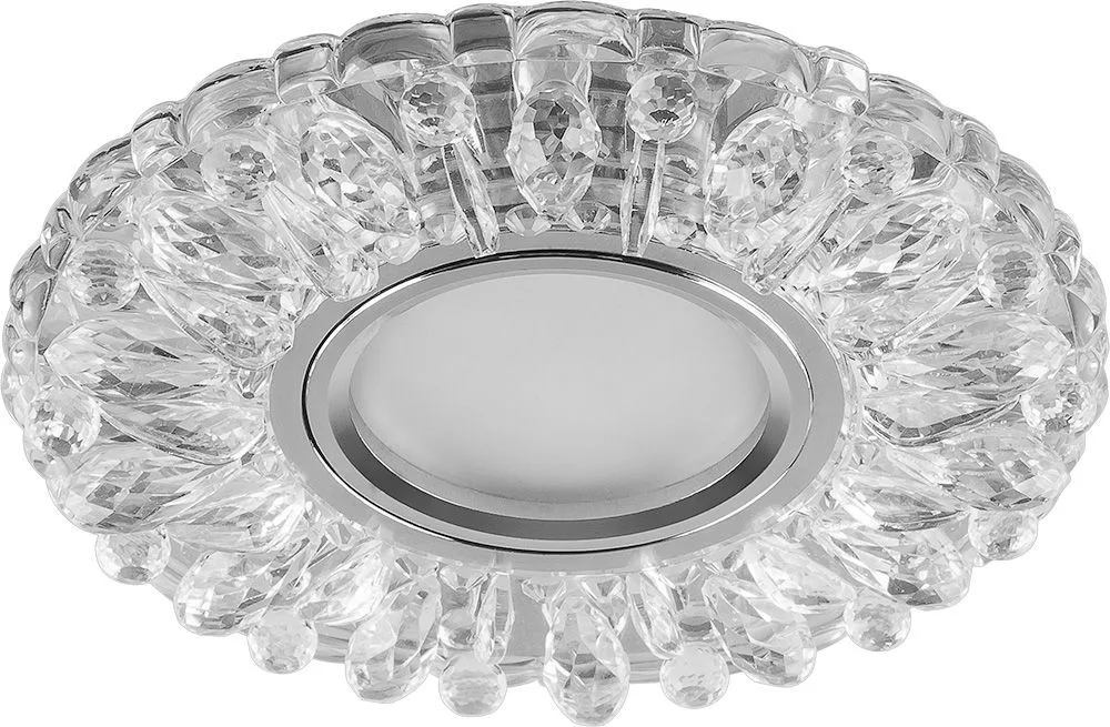 Светильник встраиваемый с белой LED подсветкой FERON CD914 потолочный MR16 G5.3 прозрачный