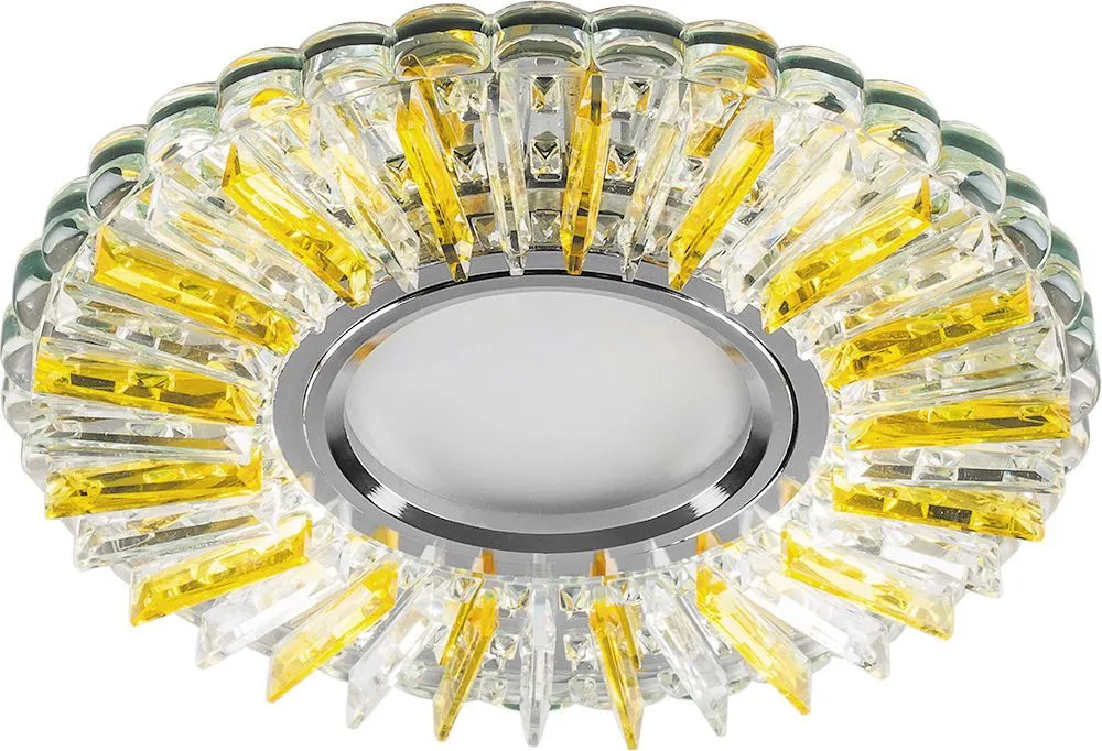 FERON Светильник встраиваемый с белой LED подсветкой CD900 потолочный MR16 G5.3 прозрачный-желтый FERON Светильник встраиваемый с белой LED подсветкой CD900 потолочный MR16 G5.3 прозрачный-желтый