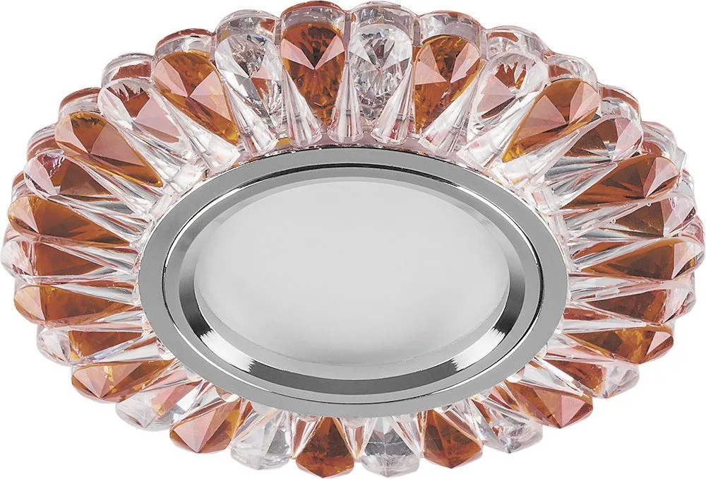 FERON Светильник встраиваемый с белой LED подсветкой CD902 потолочный MR16 G5.3 прозрачный-коричневый FERON Светильник встраиваемый с белой LED подсветкой CD902 потолочный MR16 G5.3 прозрачный-коричневый