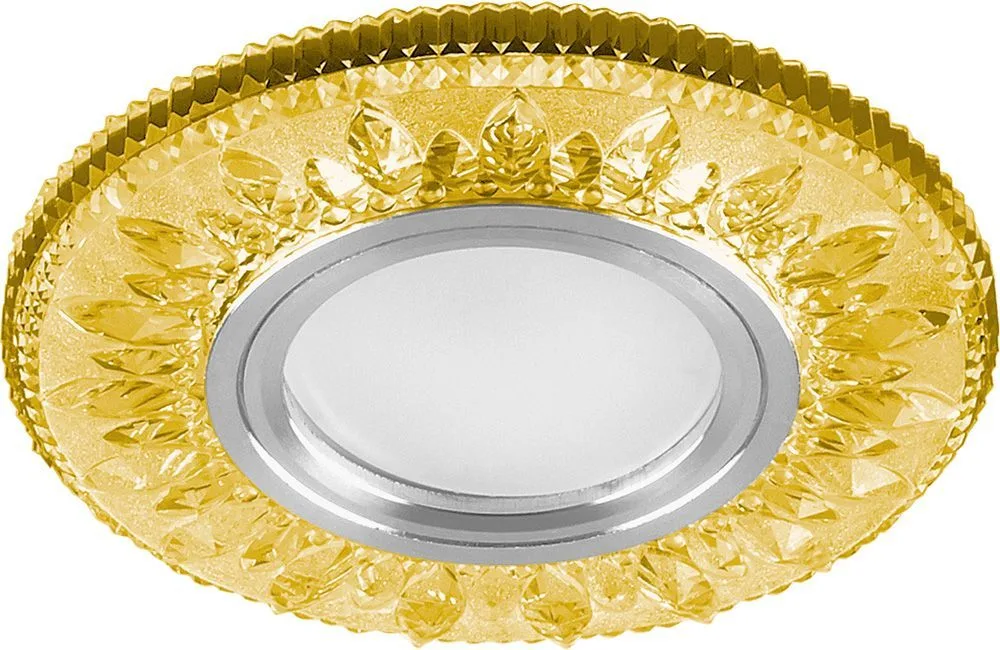 Светильник встраиваемый с белой LED подсветкой FERON CD903 потолочный MR16 G5.3 желтый