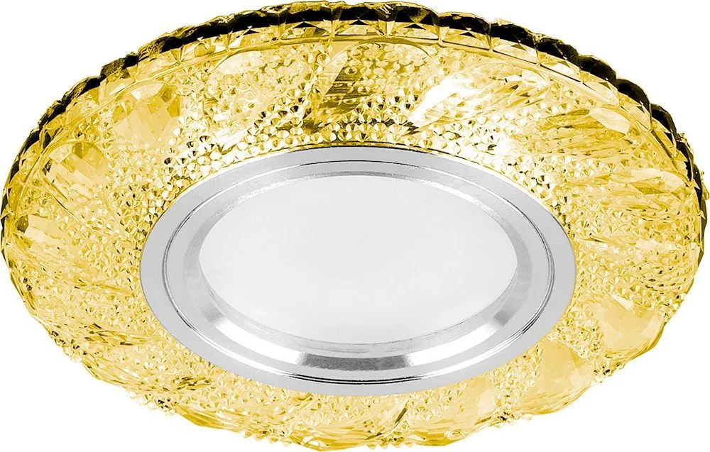 Светильник встраиваемый с белой LED подсветкой FERON CD907 потолочный MR16 G5.3 желтый
