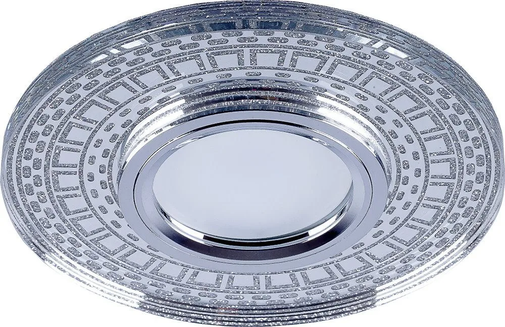 Светильник встраиваемый с LED подсветкой FERON CD981 потолочный MR16 G5.3, прозрачный, серебро