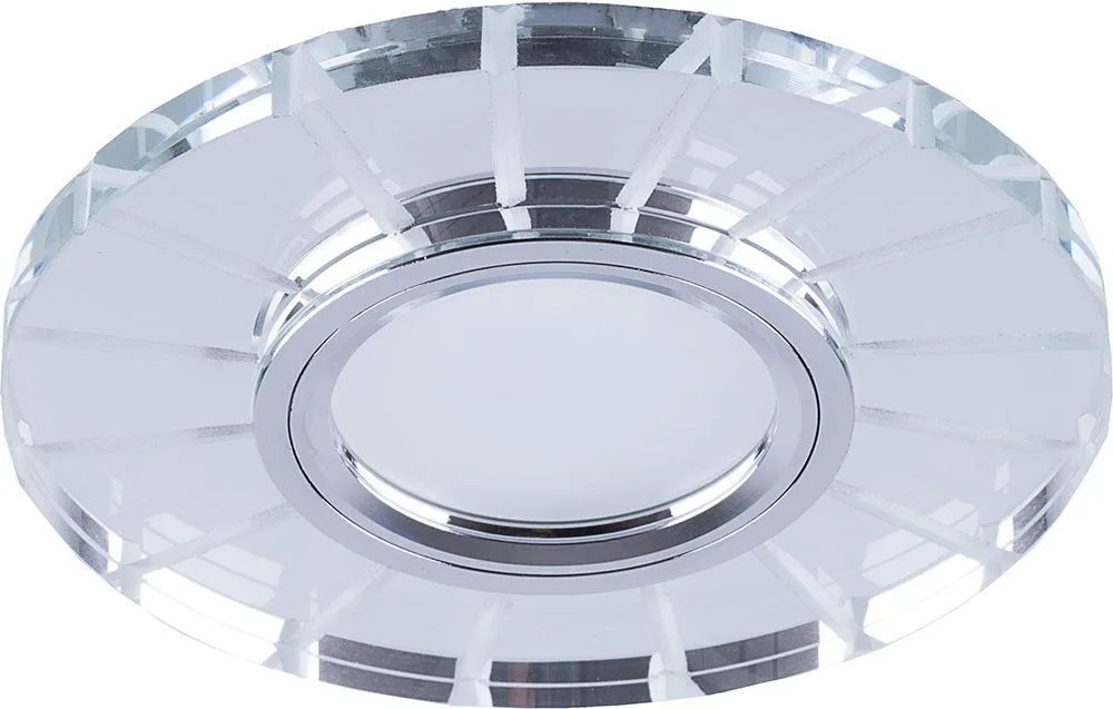 FERON Светильник встраиваемый с LED подсветкой CD982 потолочный MR16 G5.3 прозрачный, хром FERON Светильник встраиваемый с LED подсветкой CD982 потолочный MR16 G5.3 прозрачный, хром