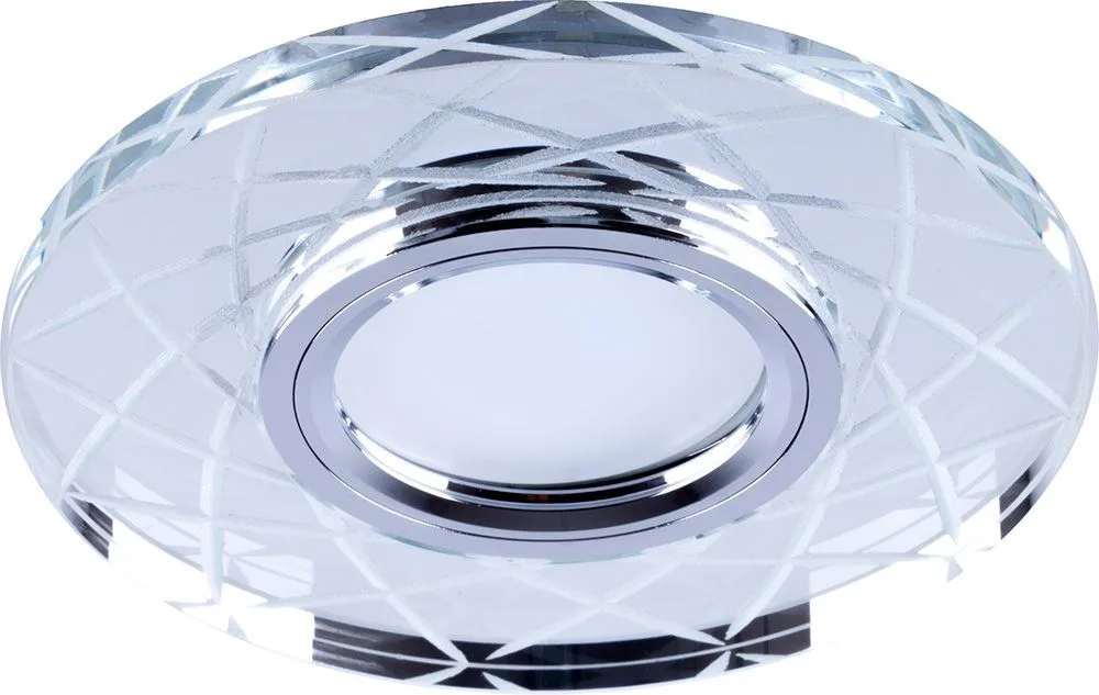 FERON Светильник встраиваемый с LED подсветкой CD983 потолочный MR16 G5.3 прозрачный, хром FERON Светильник встраиваемый с LED подсветкой CD983 потолочный MR16 G5.3 прозрачный, хром