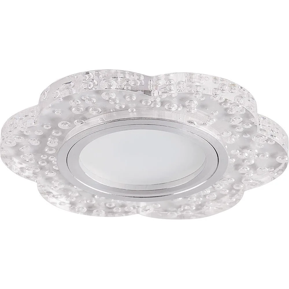 FERON Светильник встраиваемый с разноцветной LED подсветкой CD954 потолочный MR16 G5.3, прозрачный FERON Светильник встраиваемый с разноцветной LED подсветкой CD954 потолочный MR16 G5.3, прозрачный