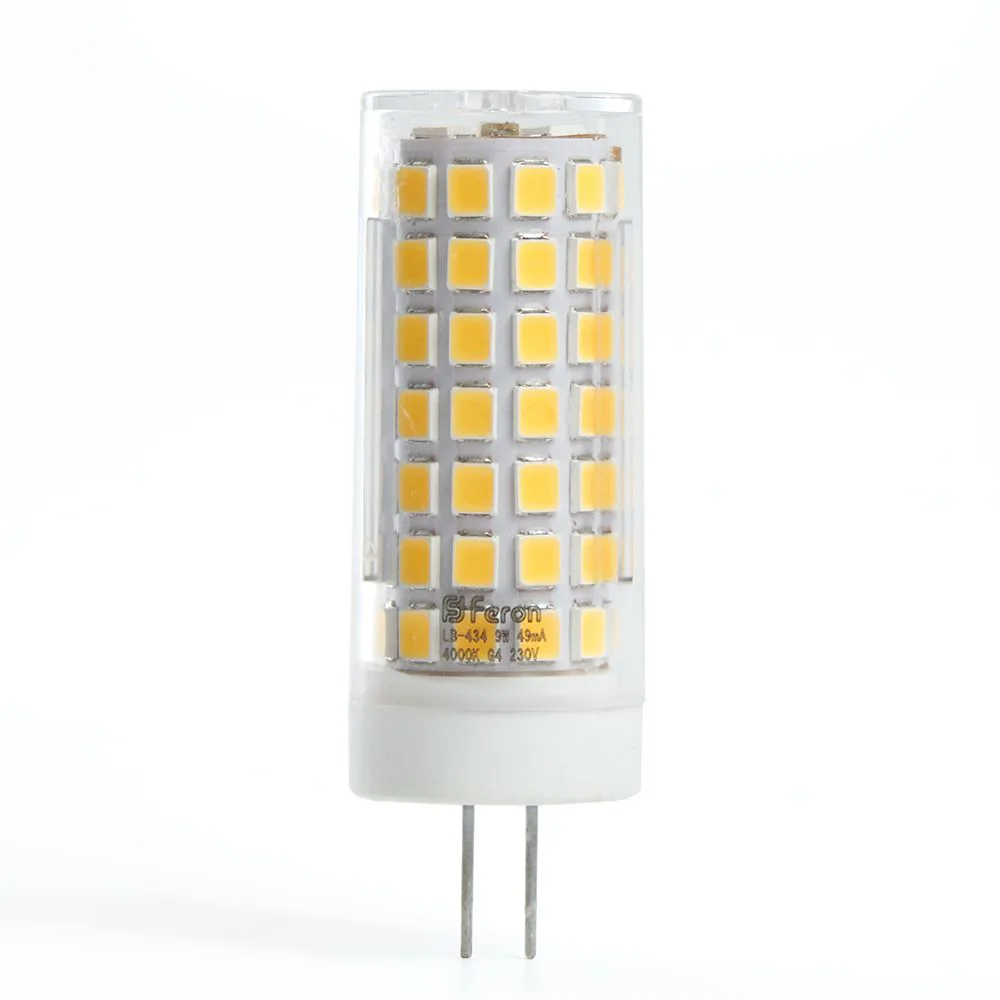 FERON Лампа светодиодная LB-434 G4 9W 175-265V 4000K 38144 FERON Лампа светодиодная LB-434 G4 9W 175-265V 4000K 38144