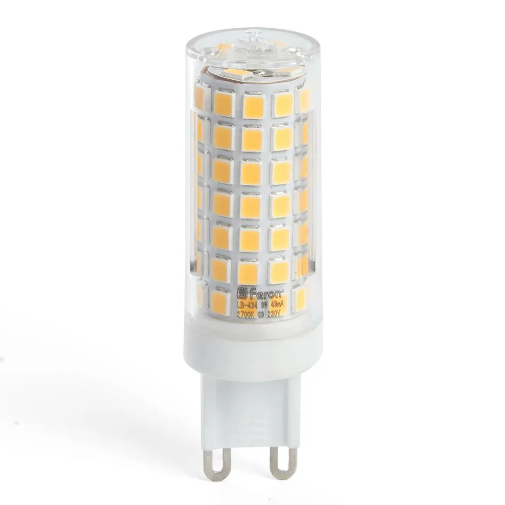 FERON Лампа светодиодная LB-434 G9 9W 175-265V 6400K 38148 FERON Лампа светодиодная LB-434 G9 9W 175-265V 6400K 38148