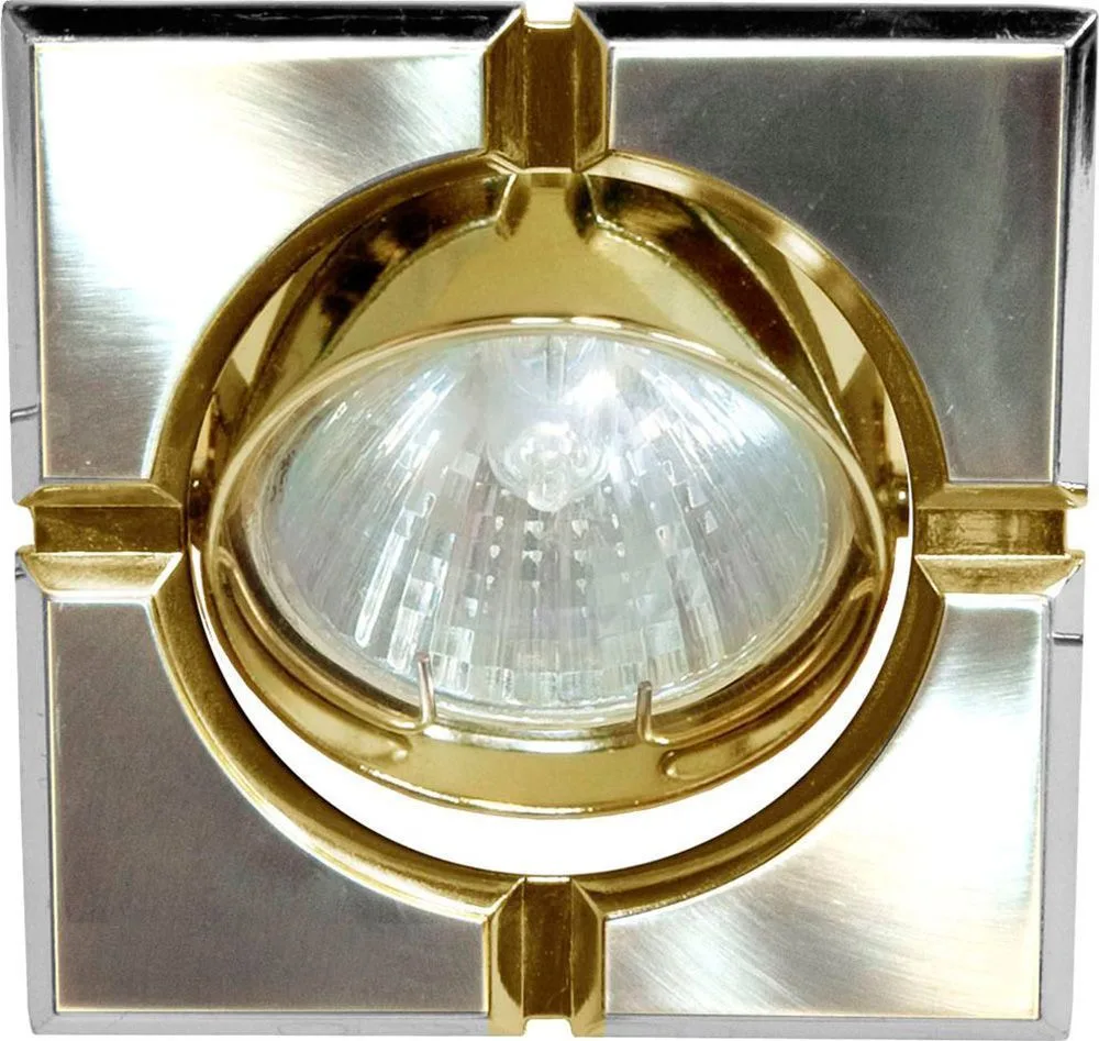 Светильник встраиваемый FERON 098T-MR16-S потолочный MR16 G5.3 титан-золото 17660