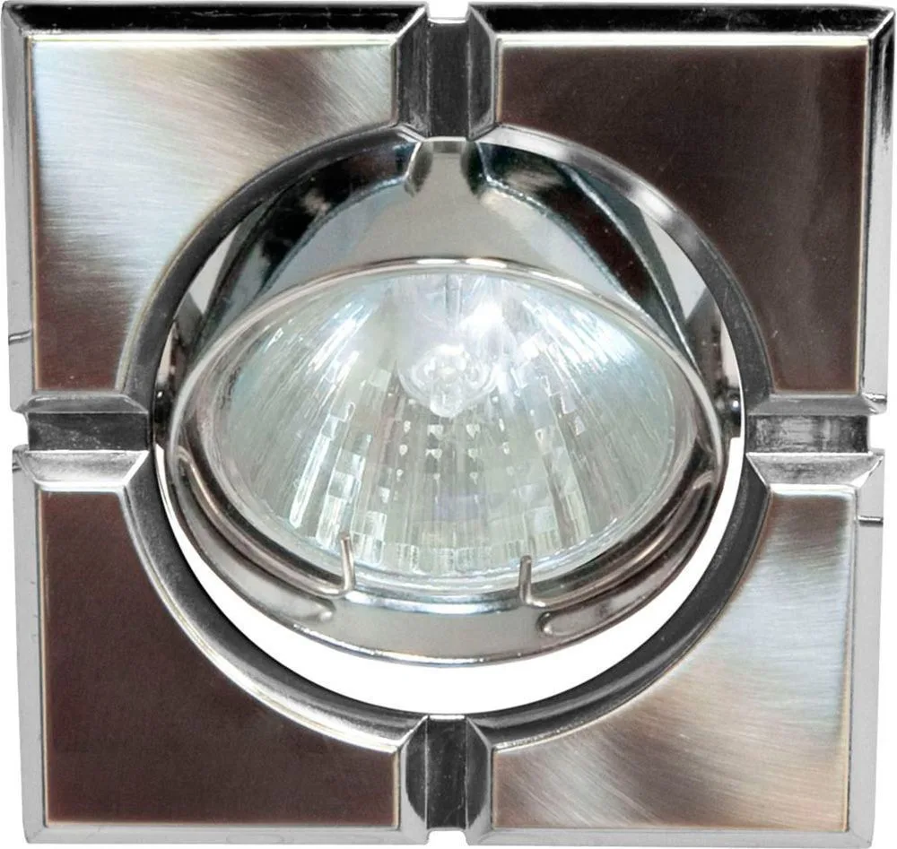 FERON Светильник встраиваемый 098T-MR16-S потолочный MR16 G5.3 титан-хром 17661 FERON Светильник встраиваемый 098T-MR16-S потолочный MR16 G5.3 титан-хром 17661