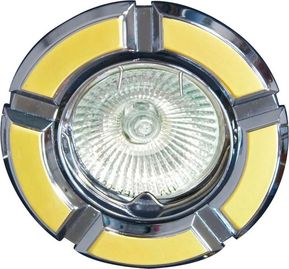 Светильник встраиваемый FERON 098T-MR16 потолочный MR16 G5.3 золото-хром 17638
