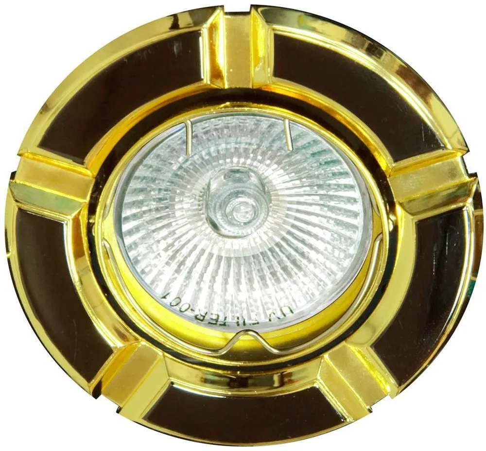 Светильник встраиваемый FERON 098T-MR16 потолочный MR16 G5.3 черный-золото 17642