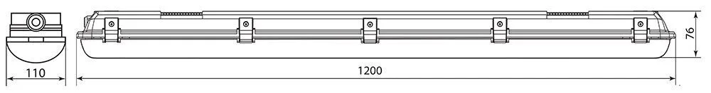 FERON светодиодный светильник 120LED 6400K 38W в пластиковом корпусе IP65, AL5044 FERON светодиодный светильник 120LED 6400K 38W в пластиковом корпусе IP65, AL5044
