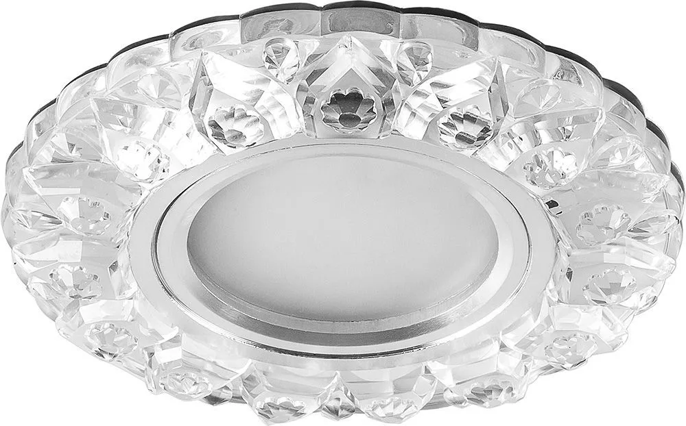 FERON Светильник встраиваемый с белой LED подсветкой CD908 потолочный MR16 G5.3 прозрачный FERON Светильник встраиваемый с белой LED подсветкой CD908 потолочный MR16 G5.3 прозрачный