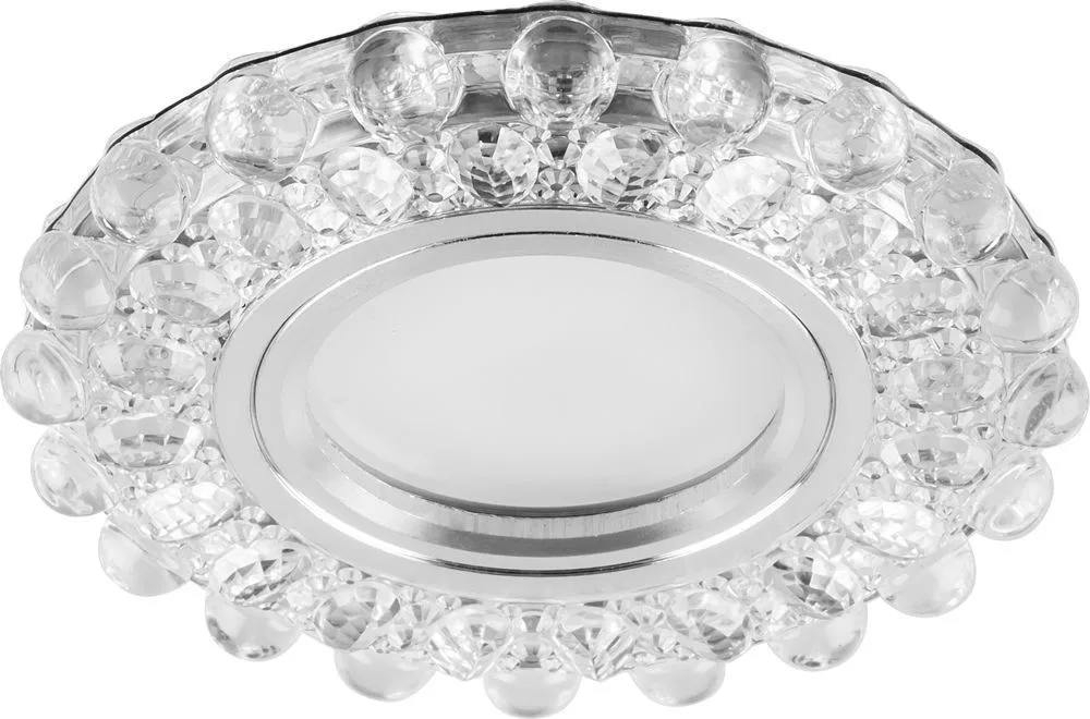 Светильник встраиваемый с белой LED подсветкой FERON CD909 потолочный MR16 G5.3 прозрачный