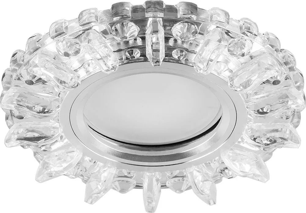 Светильник встраиваемый с белой LED подсветкой FERON CD910 потолочный MR16 G5.3 прозрачный
