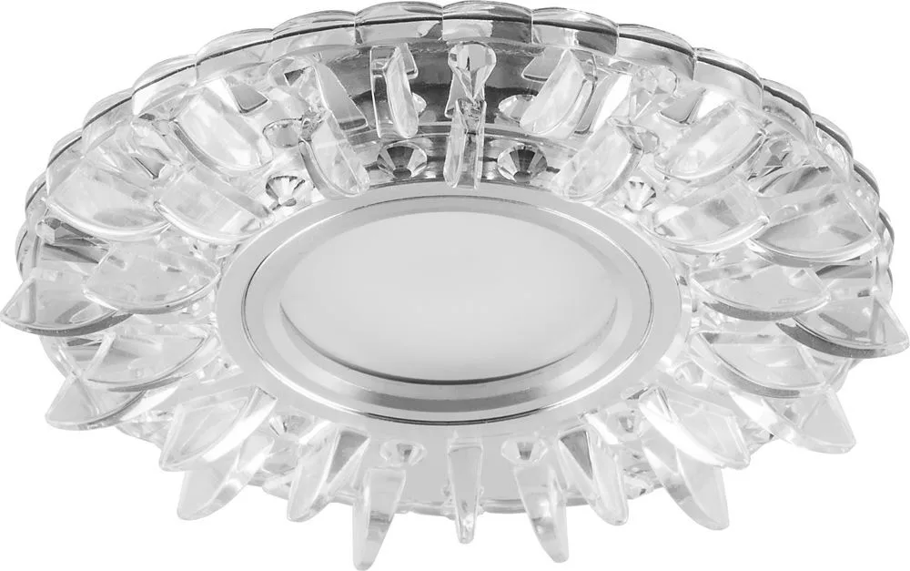FERON Светильник встраиваемый с белой LED подсветкой CD911 потолочный MR16 G5.3 прозрачный FERON Светильник встраиваемый с белой LED подсветкой CD911 потолочный MR16 G5.3 прозрачный