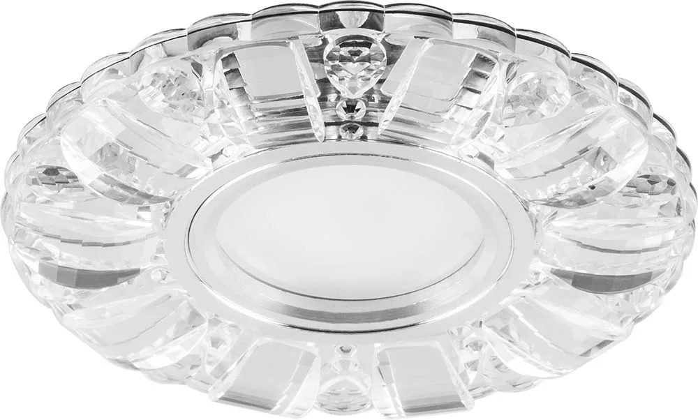 Светильник встраиваемый с белой LED подсветкой FERON CD921 потолочный MR16 G5.3 прозрачный