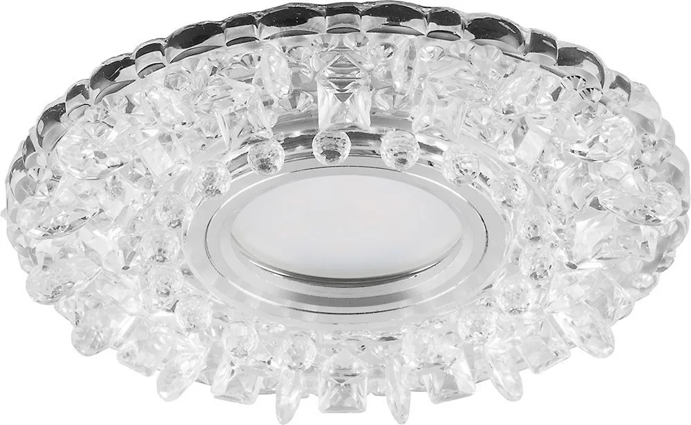 FERON Светильник встраиваемый с белой LED подсветкой CD923 потолочный MR16 G5.3 прозрачный FERON Светильник встраиваемый с белой LED подсветкой CD923 потолочный MR16 G5.3 прозрачный