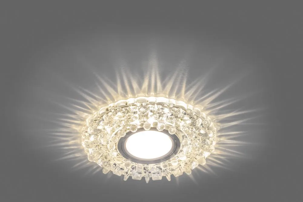 FERON Светильник встраиваемый с белой LED подсветкой CD923 потолочный MR16 G5.3 прозрачный FERON Светильник встраиваемый с белой LED подсветкой CD923 потолочный MR16 G5.3 прозрачный