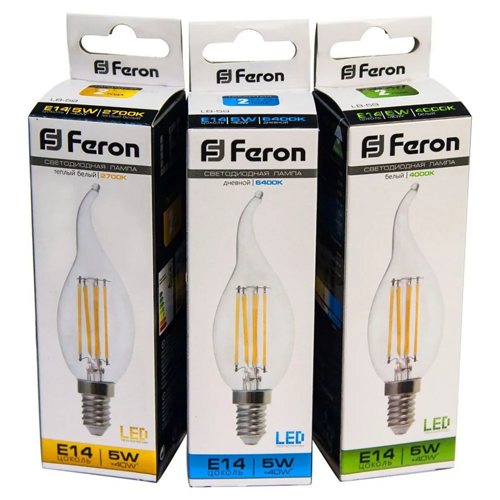FERON Лампа светодиодная LB-59 Свеча на ветру E14 5W 230V 4000K 25576 FERON Лампа светодиодная LB-59 Свеча на ветру E14 5W 230V 4000K 25576