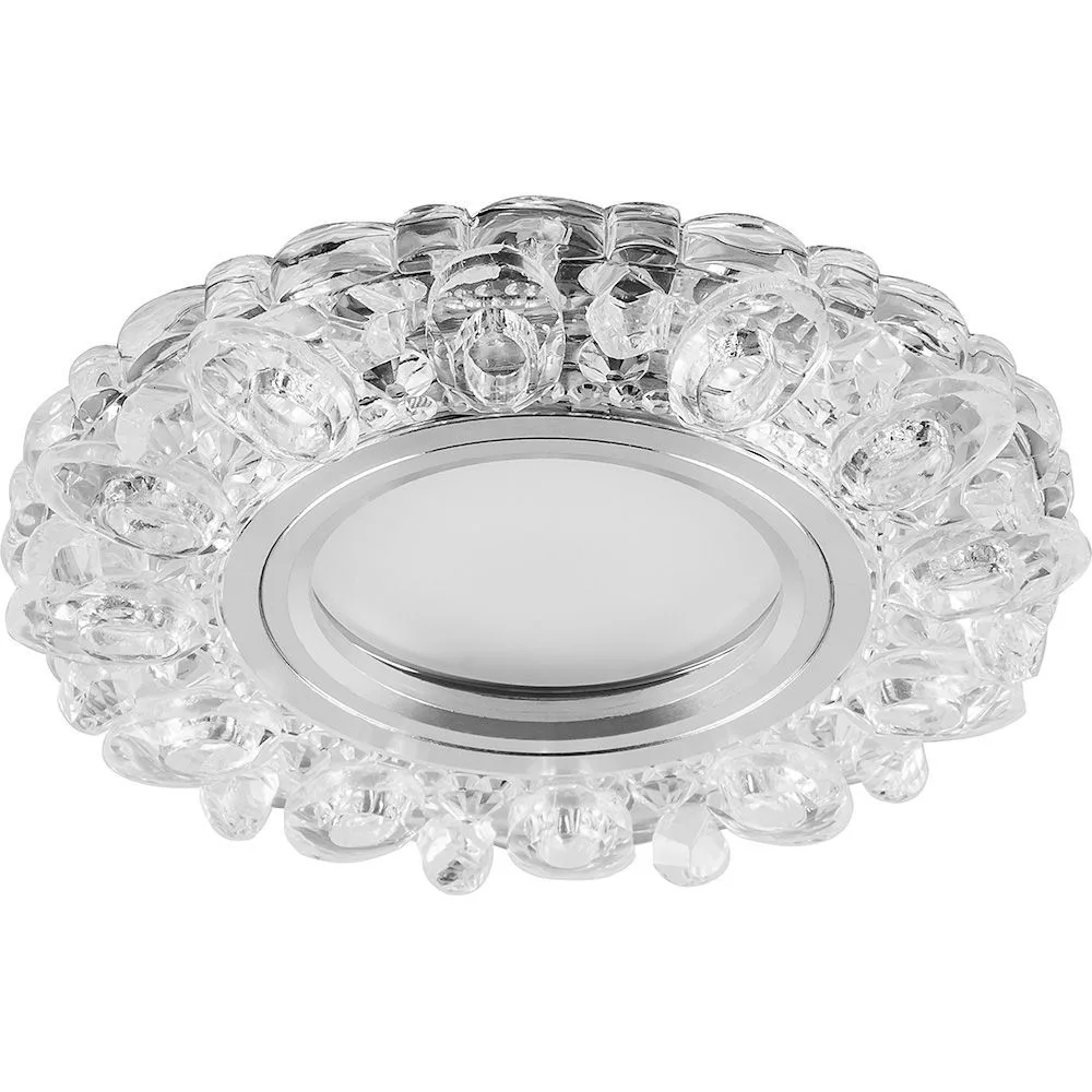 Светильник встраиваемый с белой LED подсветкой FERON CD926 потолочный MR16 G5.3 прозрачный