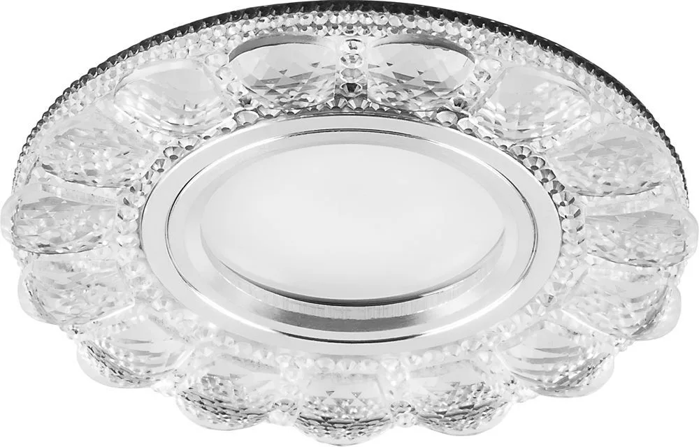 Светильник встраиваемый с белой LED подсветкой FERON CD912 потолочный MR16 G5.3 прозрачный
