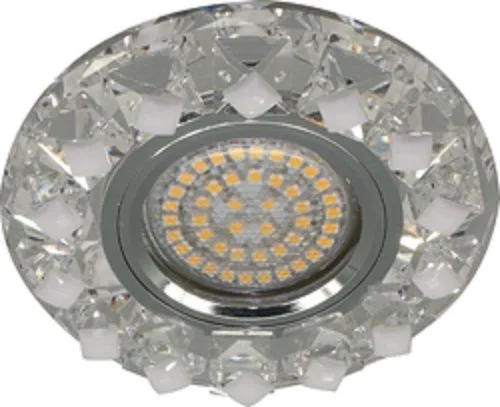 FERON Светильник встраиваемый с белой LED подсветкой CD7570 потолочный MR16 G5.3 прозрачно-белый FERON Светильник встраиваемый с белой LED подсветкой CD7570 потолочный MR16 G5.3 прозрачно-белый