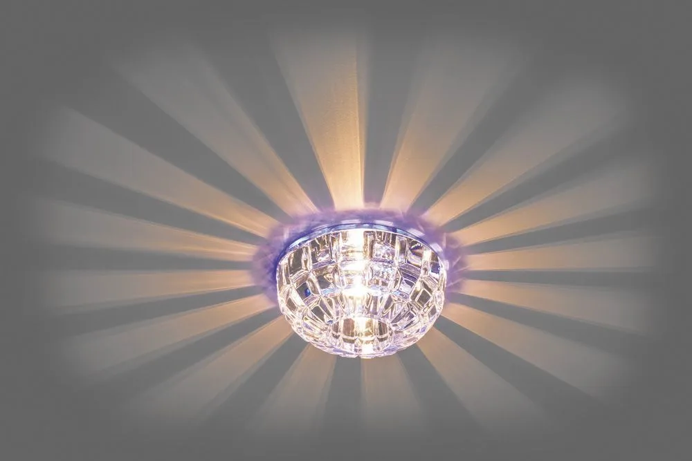 FERON Светильник встраиваемый с разноцветной LED подсветкой JD87 JCD9 прозрачный FERON Светильник встраиваемый с разноцветной LED подсветкой JD87 JCD9 прозрачный