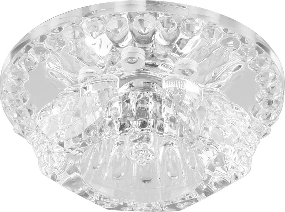 FERON Светильник встраиваемый с разноцветной LED подсветкой JD125 JCD9 прозрачный FERON Светильник встраиваемый с разноцветной LED подсветкой JD125 JCD9 прозрачный