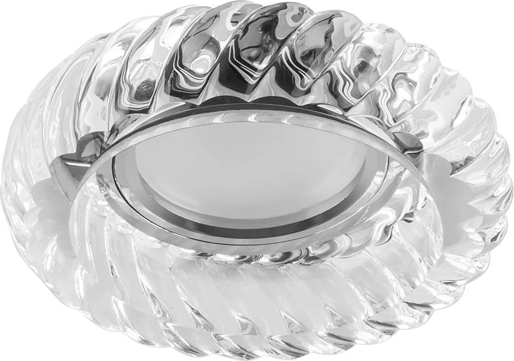 Светильник встраиваемый с белой LED подсветкой FERON JD359 потолочный MR16 G5.3 прозрачный