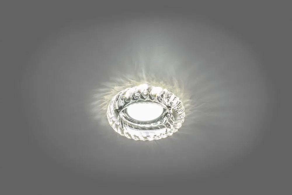 FERON Светильник встраиваемый с белой LED подсветкой JD359 потолочный MR16 G5.3 прозрачный FERON Светильник встраиваемый с белой LED подсветкой JD359 потолочный MR16 G5.3 прозрачный