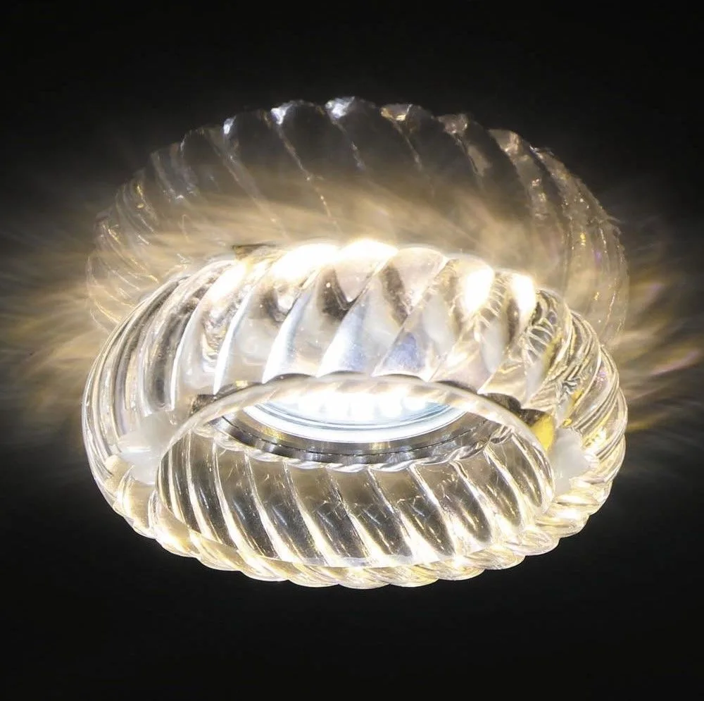 FERON Светильник встраиваемый с белой LED подсветкой JD359 потолочный MR16 G5.3 прозрачный FERON Светильник встраиваемый с белой LED подсветкой JD359 потолочный MR16 G5.3 прозрачный