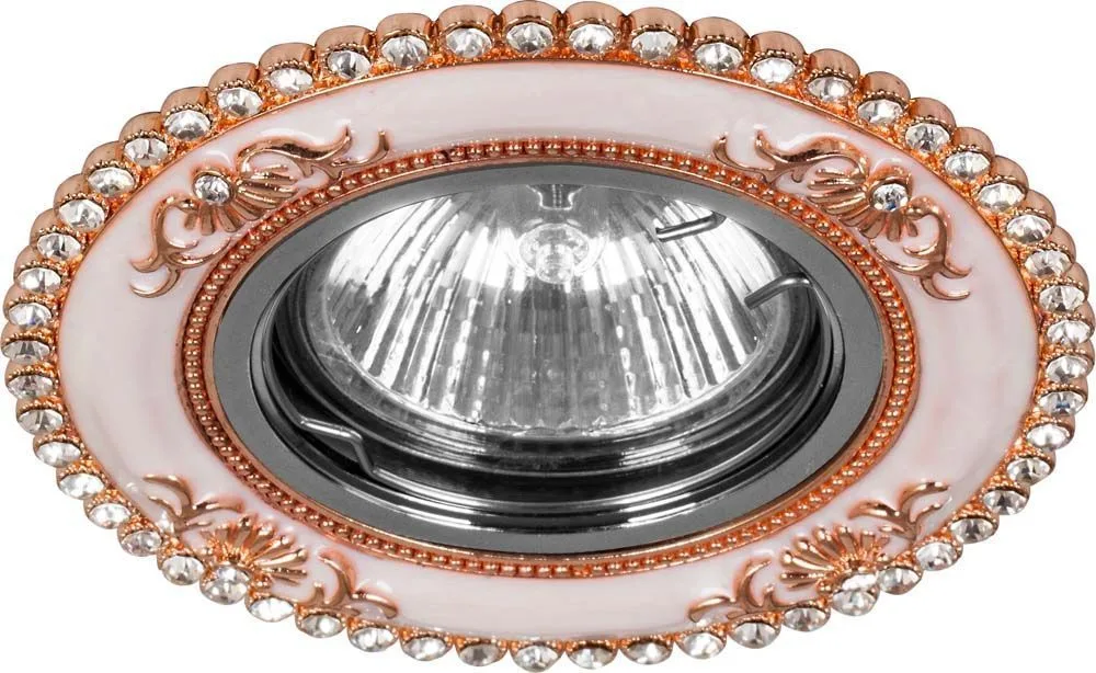 Светильник встраиваемый FERON CD2054 потолочный MR16 G5.3 шампань-хром 28634