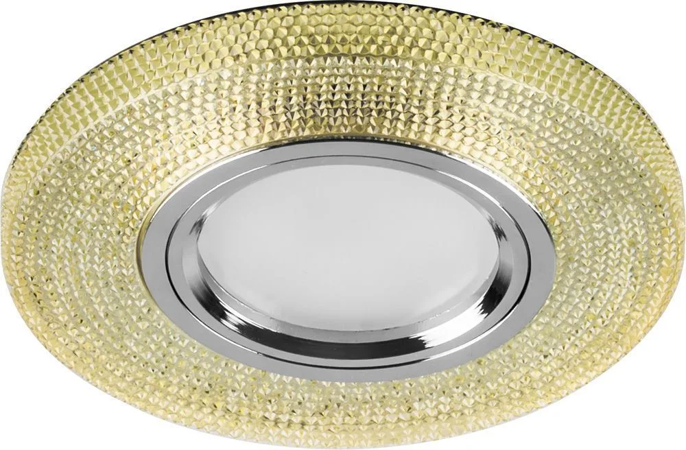 Светильник встраиваемый с белой LED подсветкой FERON CD972 потолочный MR16 G5.3 желтый