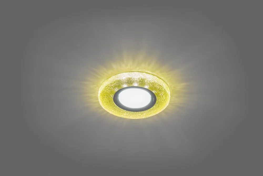 FERON Светильник встраиваемый с белой LED подсветкой CD972 потолочный MR16 G5.3 желтый FERON Светильник встраиваемый с белой LED подсветкой CD972 потолочный MR16 G5.3 желтый