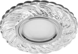 FERON Светильник встраиваемый с белой LED подсветкой CD934 потолочный MR16 G5.3 прозрачный FERON Светильник встраиваемый с белой LED подсветкой CD934 потолочный MR16 G5.3 прозрачный