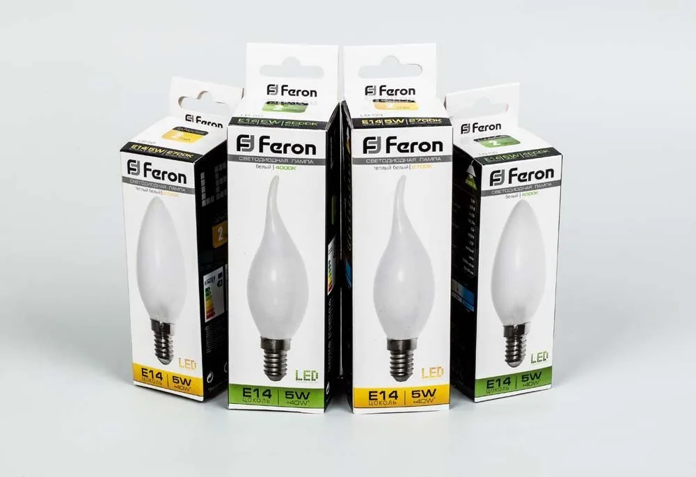 FERON Лампа светодиодная LB-59 Свеча на ветру E14 5W 4000K 25650 FERON Лампа светодиодная LB-59 Свеча на ветру E14 5W 4000K 25650