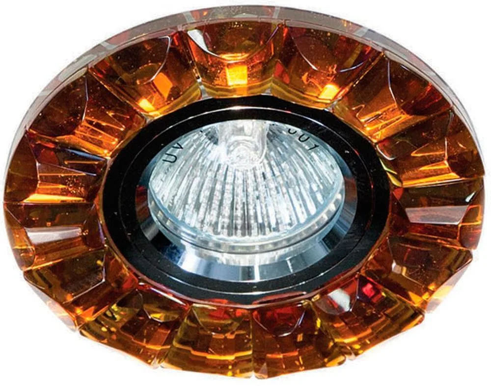 Светильник встраиваемый FERON CD2510 потолочный MR16 G5.3 коричневый, хром 19176