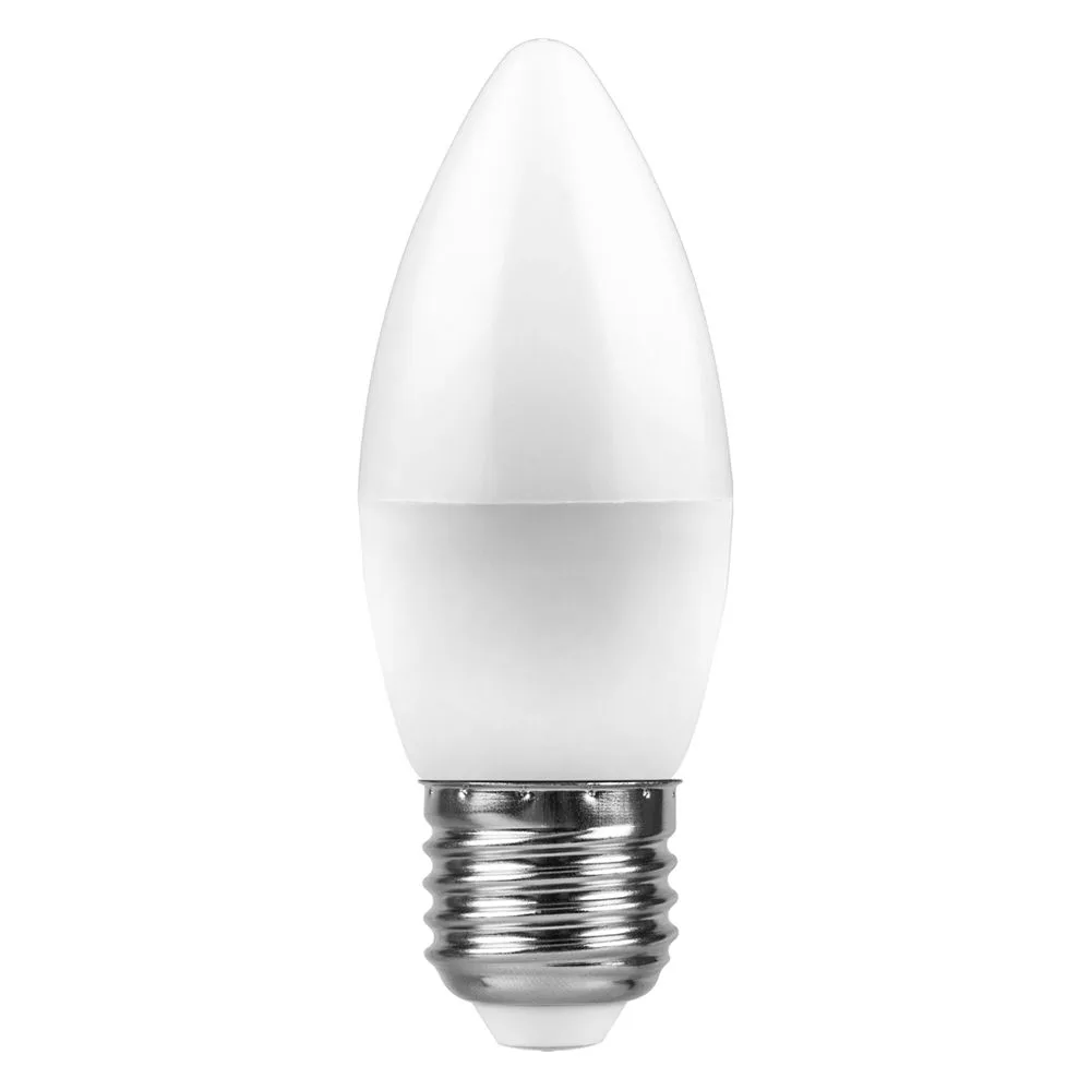 FERON Лампа светодиодная LB-97 Свеча E27 7W 175-265V 2700K 25758 FERON Лампа светодиодная LB-97 Свеча E27 7W 175-265V 2700K 25758