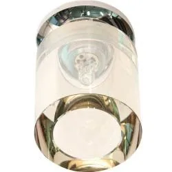 FERON Светильник потолочный, JCD9 50W с желтым стеклом, хром, JD151 18819 FERON Светильник потолочный, JCD9 50W с желтым стеклом, хром, JD151 18819