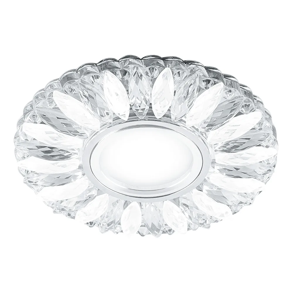 FERON Светильник встраиваемый с белой LED подсветкой CD917 потолочный MR16 G5.3 прозрачный-матовый FERON Светильник встраиваемый с белой LED подсветкой CD917 потолочный MR16 G5.3 прозрачный-матовый