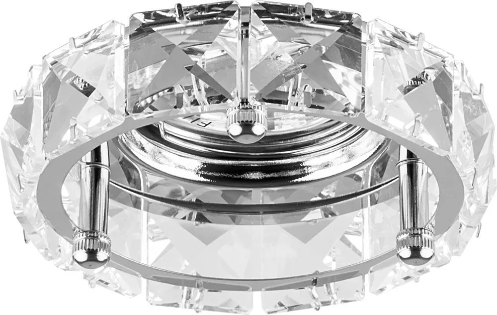 Светильник встраиваемый FERON CD4525 потолочный MR16 G5.3 прозрачный, хром 28193