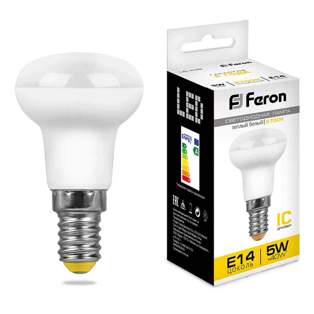 Лампа светодиодная FERON LB-439 E14 5W 175-265V 2700K 25516