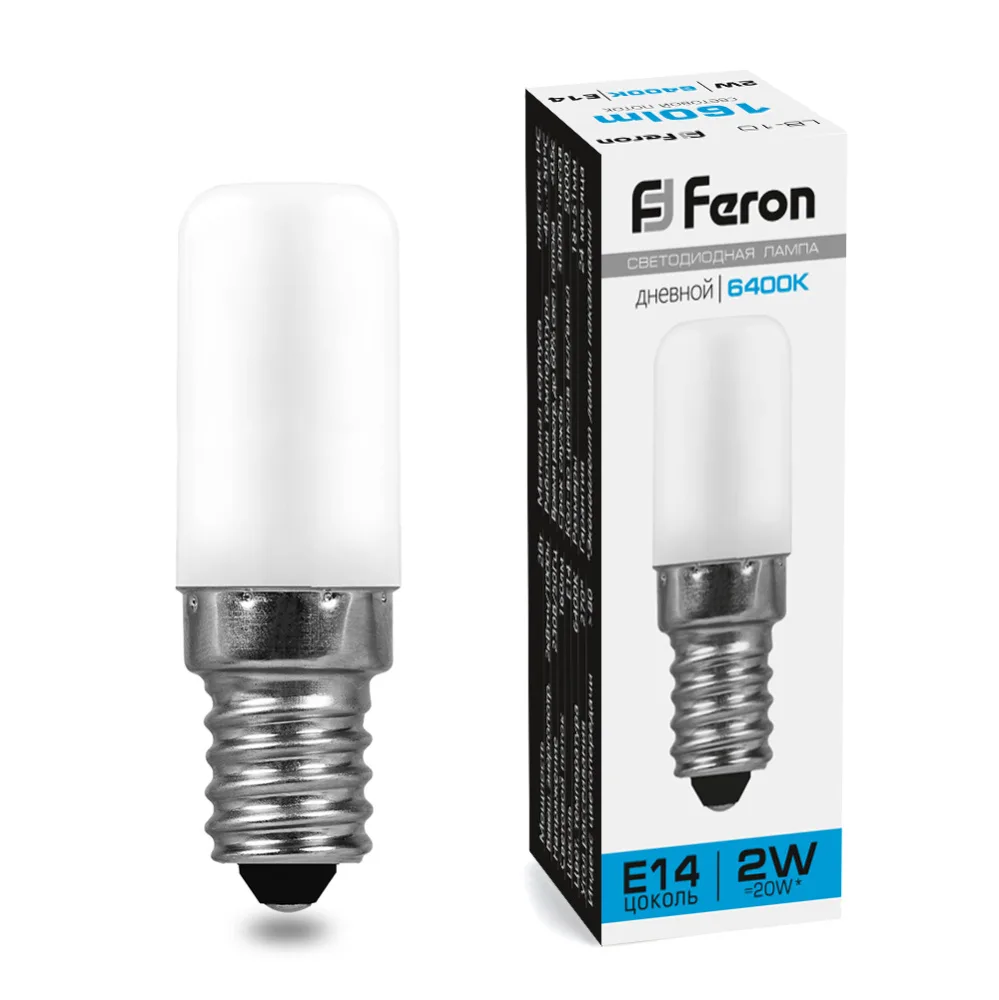 Лампа светодиодная FERON LB-10 E14 2W 230V 6400K 25988