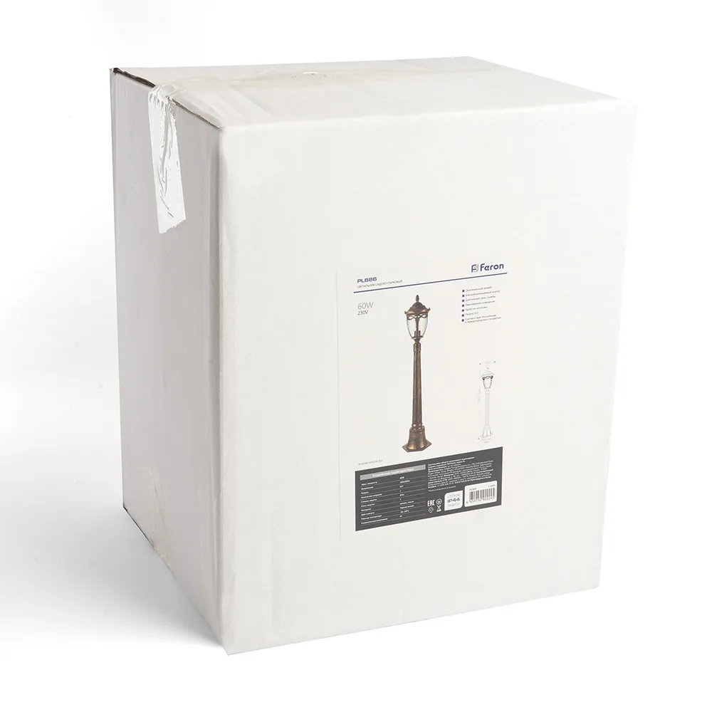 FERON Светильник садово-парковый PL686 столб 60W 230V E27, черное золото 11695 FERON Светильник садово-парковый PL686 столб 60W 230V E27, черное золото 11695