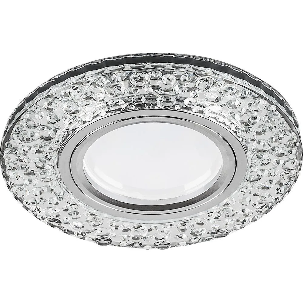 Светильник встраиваемый с LED подсветкой FERON CD945 потолочный MR16 G5.3 прозрачный, хром