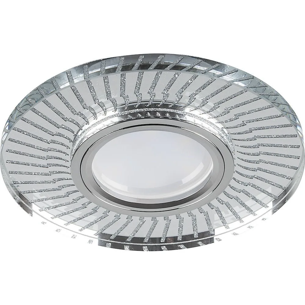 Светильник встраиваемый с LED подсветкой FERON CD979 потолочный MR16 G5.3 прозрачный, хром