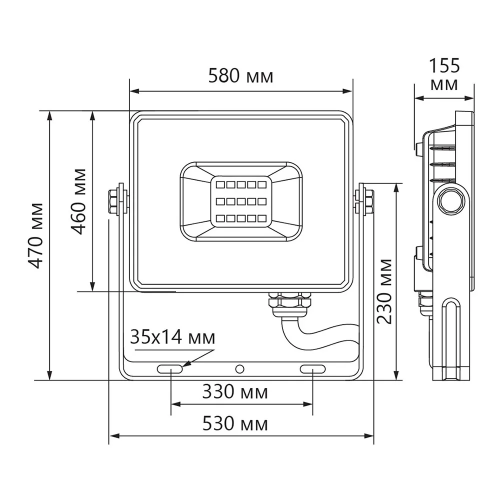 FERON Светодиодный прожектор LL-927 IP65 400W 6400K 41156 FERON Светодиодный прожектор LL-927 IP65 400W 6400K 41156