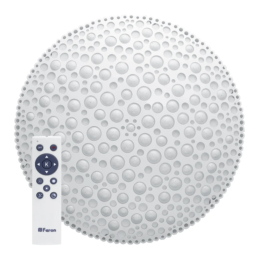 FERON Светодиодный управляемый светильник накладной AL3389 Dots тарелка 72W 3000К-6000K белый 41234 FERON Светодиодный управляемый светильник накладной AL3389 Dots тарелка 72W 3000К-6000K белый 41234