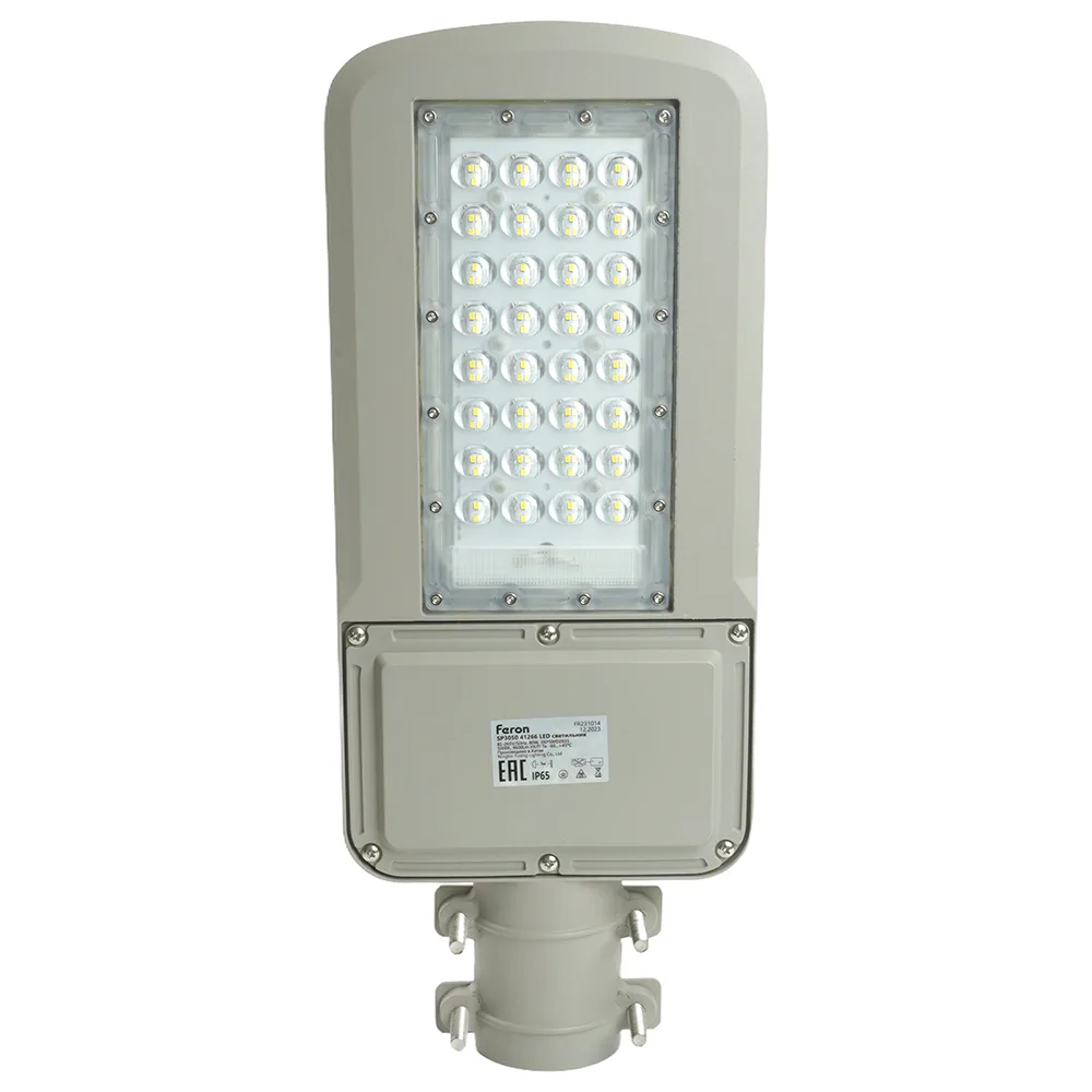 Светодиодный уличный консольный светильник FERON SP3050 80W 5000K 230V, серый 41266